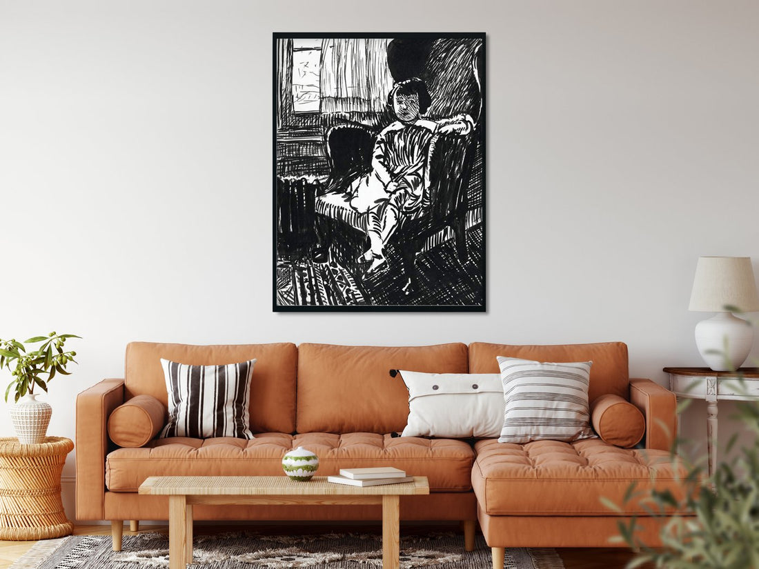 Girl Seated in Chair Henry Lyman Saÿen Painting - Meri Deewar 3 : 4 Vertical Premium Wall Art Canvas by MeriDeewar