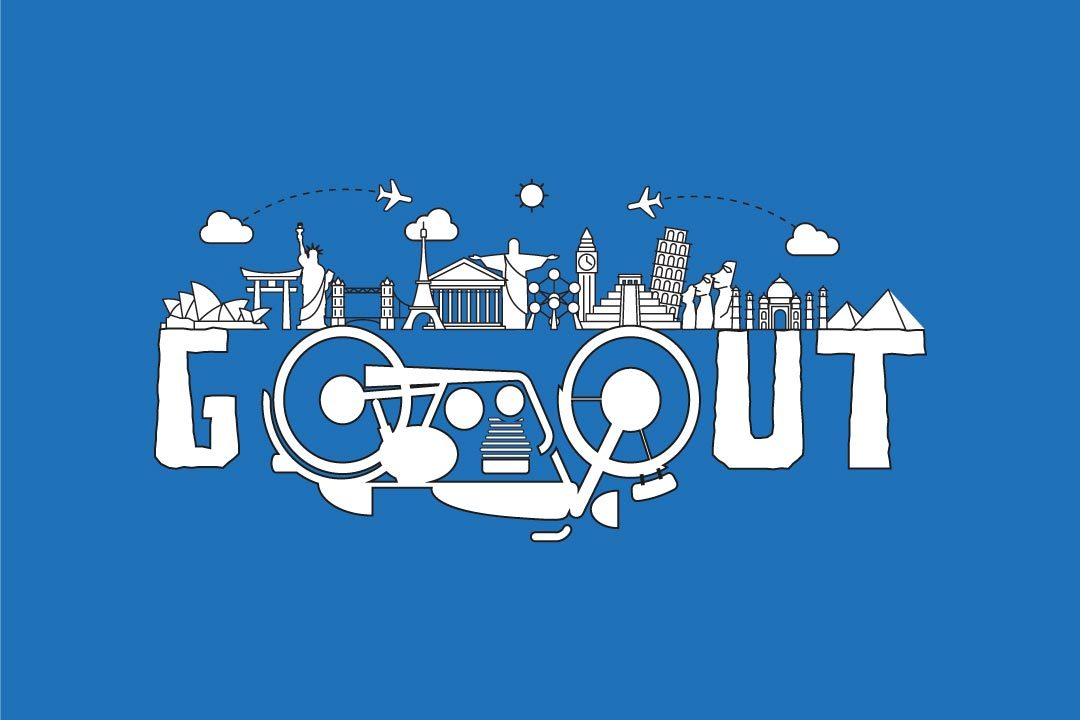 Go Out Doodle poster Poster A3 / Poster Premium Wall Art Canvas by MeriDeewar