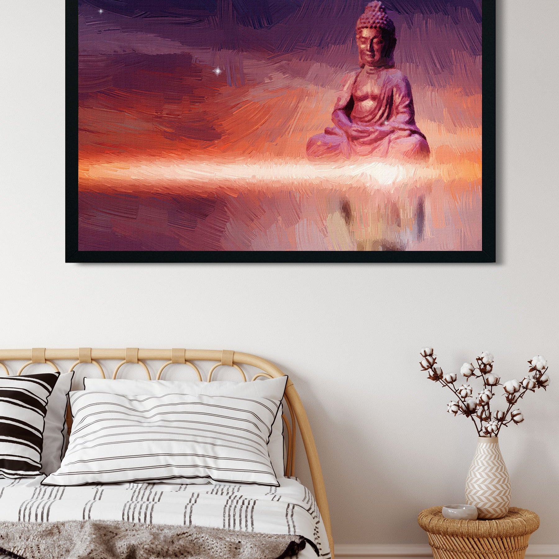 God buddha painting - Meri Deewar 3 : 2 Horizontal Premium Wall Art Canvas by MeriDeewar