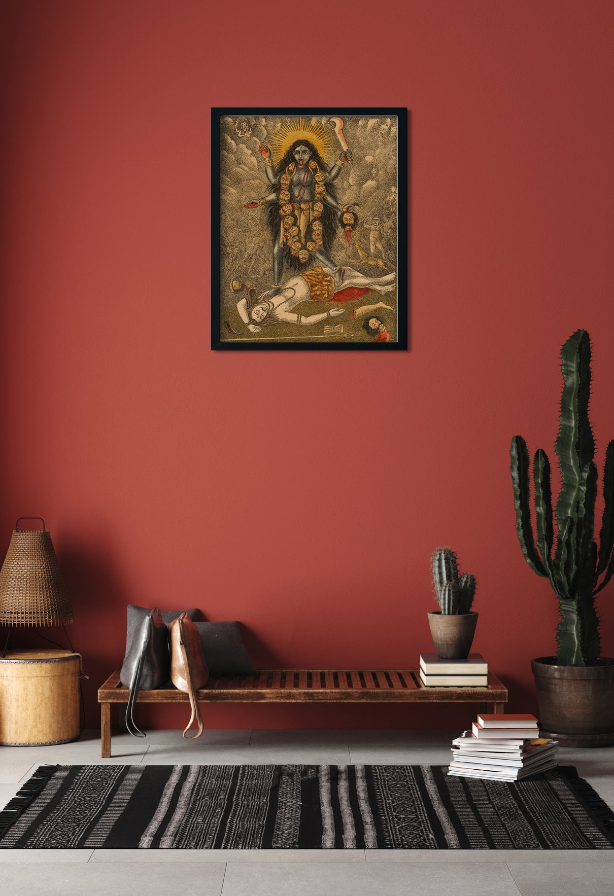 Goddess Kali Painting 5 : 6 Vertical Premium Wall Art Canvas by MeriDeewar