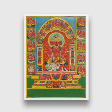 Goddess Tripurasundar Painting 3 : 4 Vertical Premium Wall Art Canvas by MeriDeewar