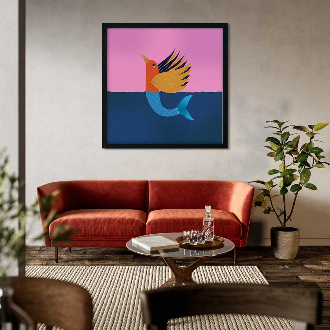 Gond Art Painting 1 : 1 Square Premium Wall Art Canvas by MeriDeewar