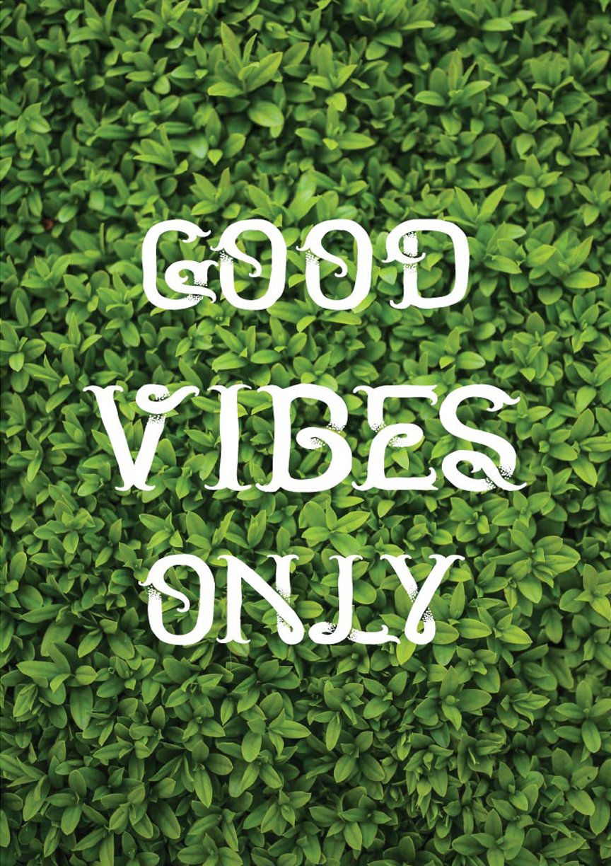 Good vibes only Poster Poster A3 / Poster Premium Wall Art Canvas by MeriDeewar