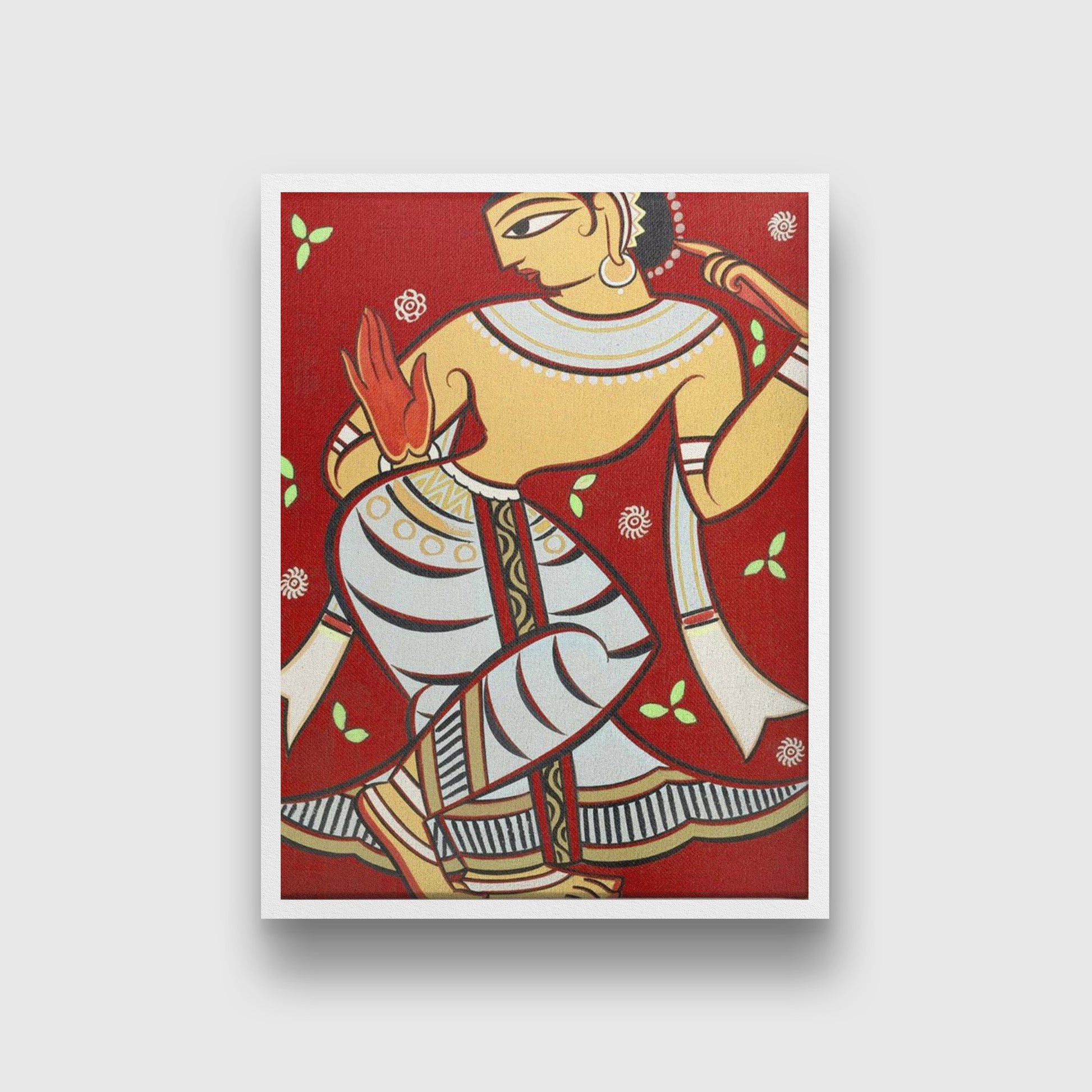 Gopi Painting - Meri Deewar 3 : 4 Vertical Premium Wall Art Canvas by MeriDeewar