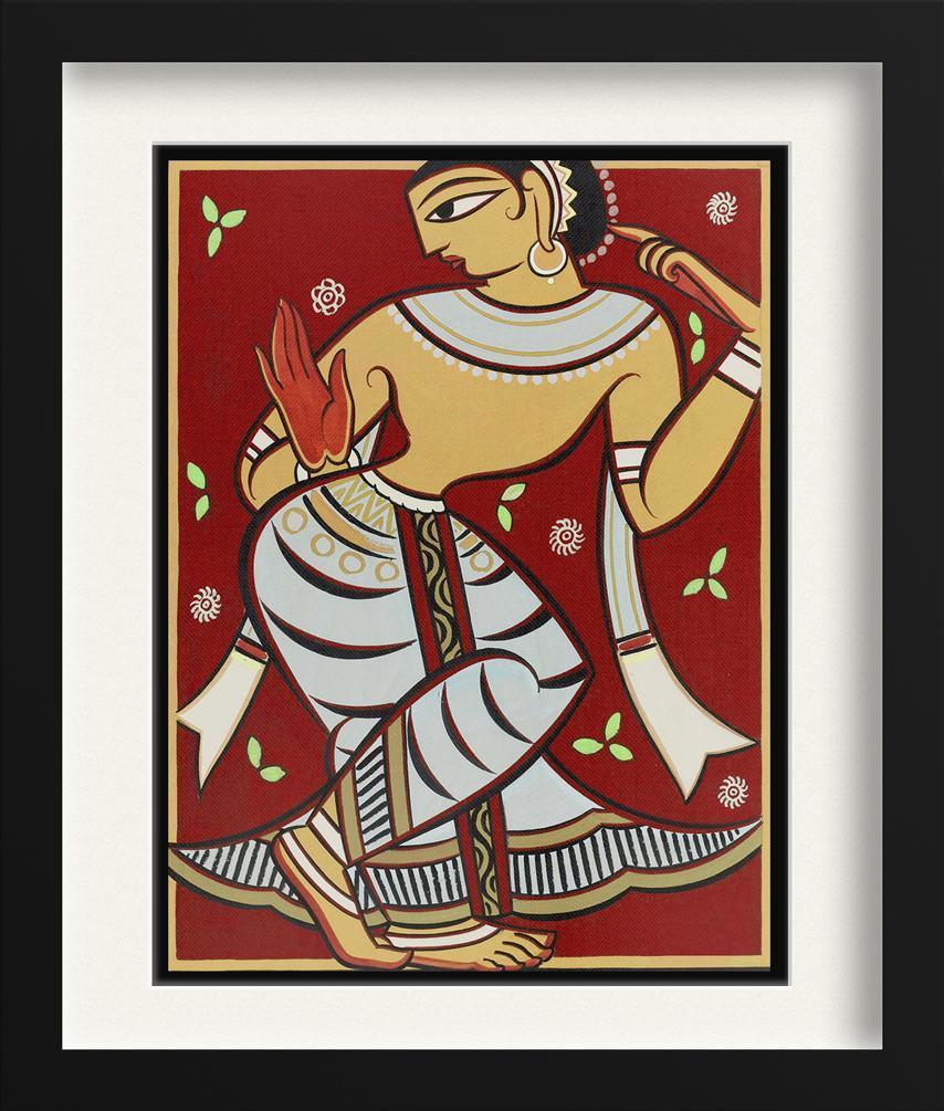 Gopi Painting - Meri Deewar 3 : 4 Vertical Premium Wall Art Canvas by MeriDeewar