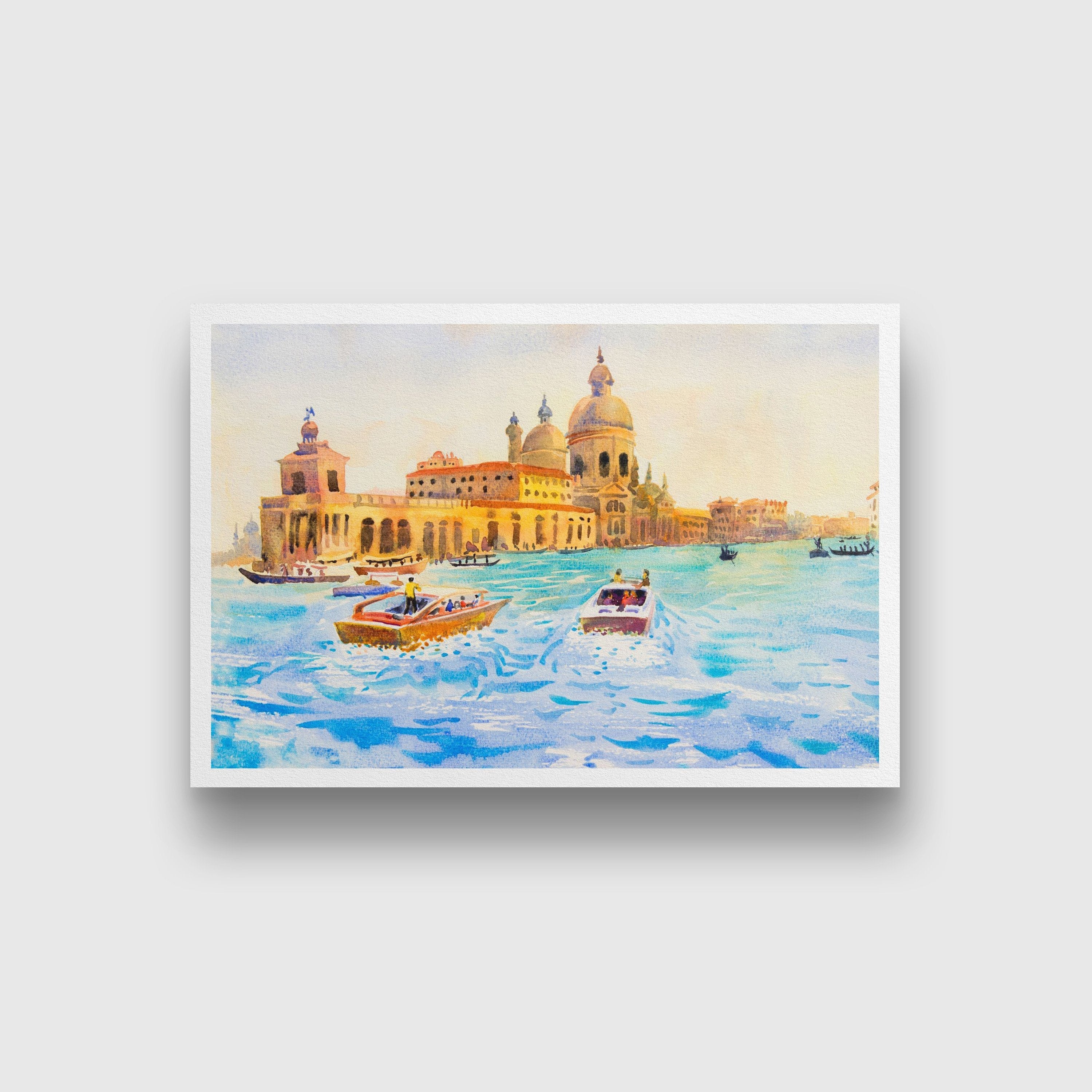 Grand Canal Venice Painting - Meri Deewar 3 : 2 Horizontal Premium Wall Art Canvas by MeriDeewar