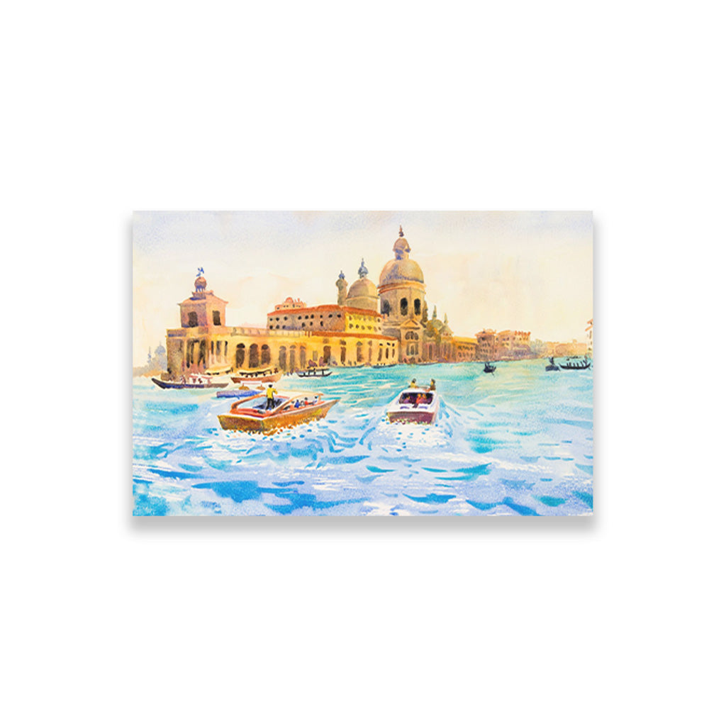 Grand Canal Venice Painting - Meri Deewar 3 : 2 Horizontal Premium Wall Art Canvas by MeriDeewar