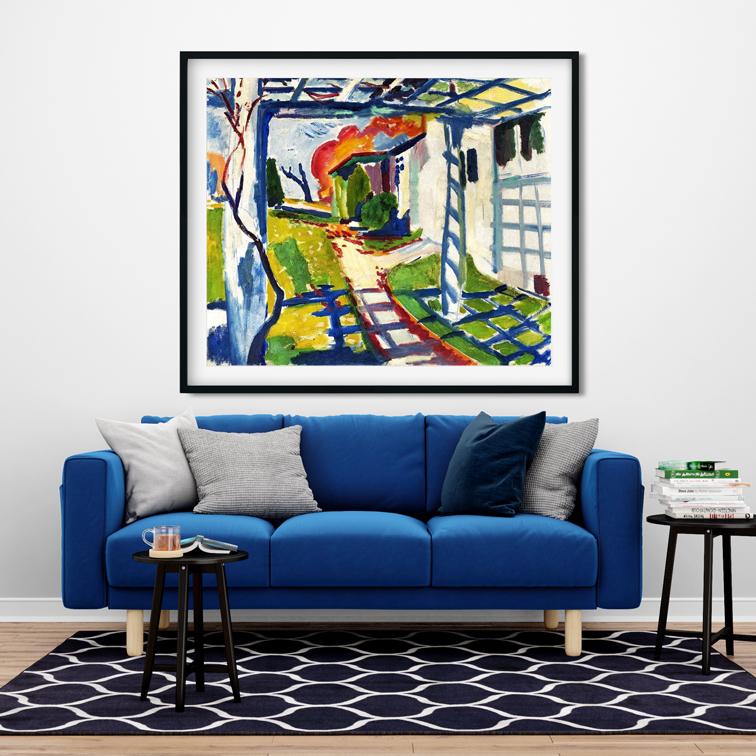 Grape Arbor Painting - MeriDeewar 6 : 5 Horizontal Premium Wall Art Canvas by MeriDeewar