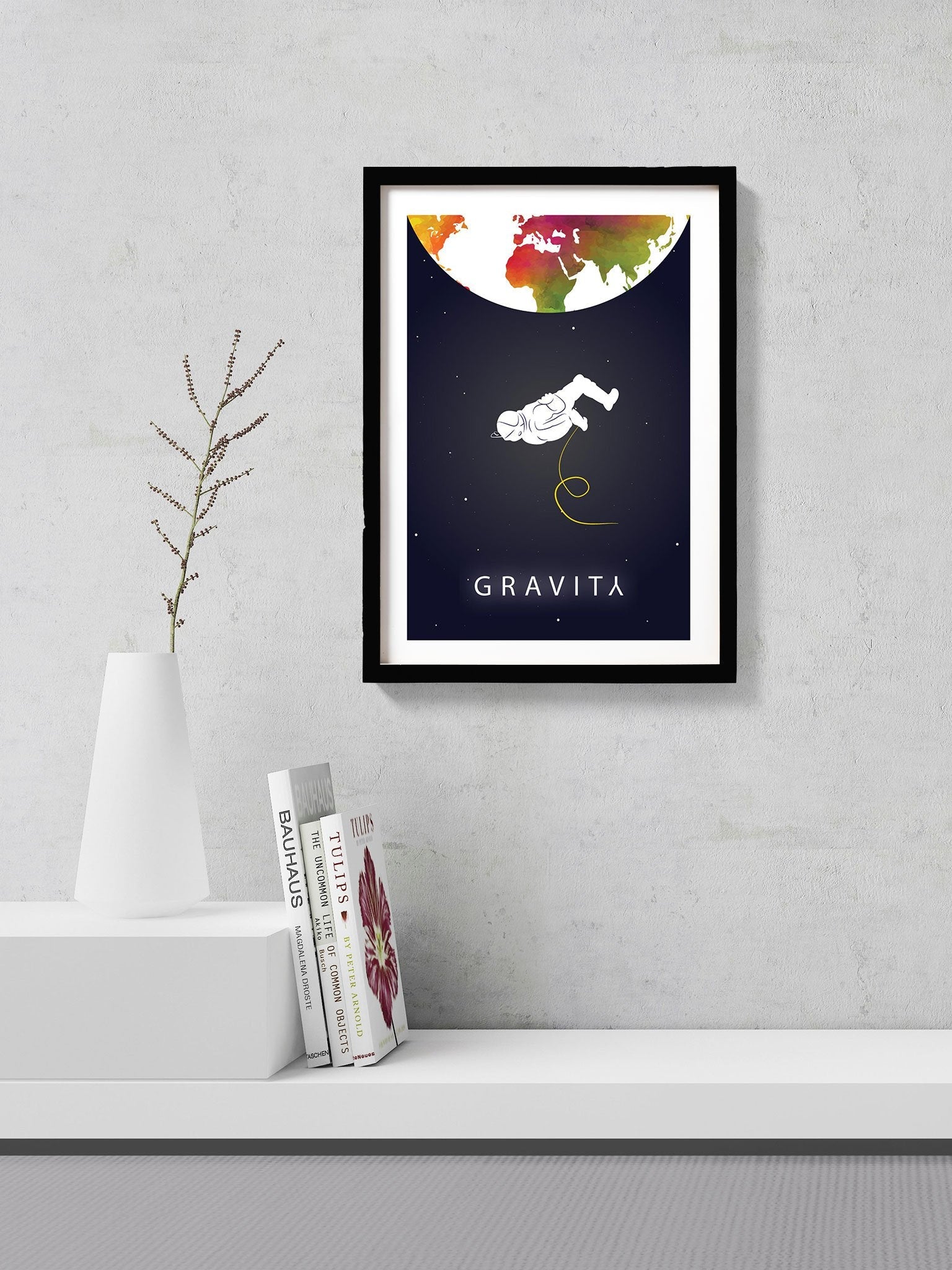 Gravity Space Astronaut Art Painting - Meri Deewar 2 : 3 Vertical Premium Wall Art Canvas by MeriDeewar
