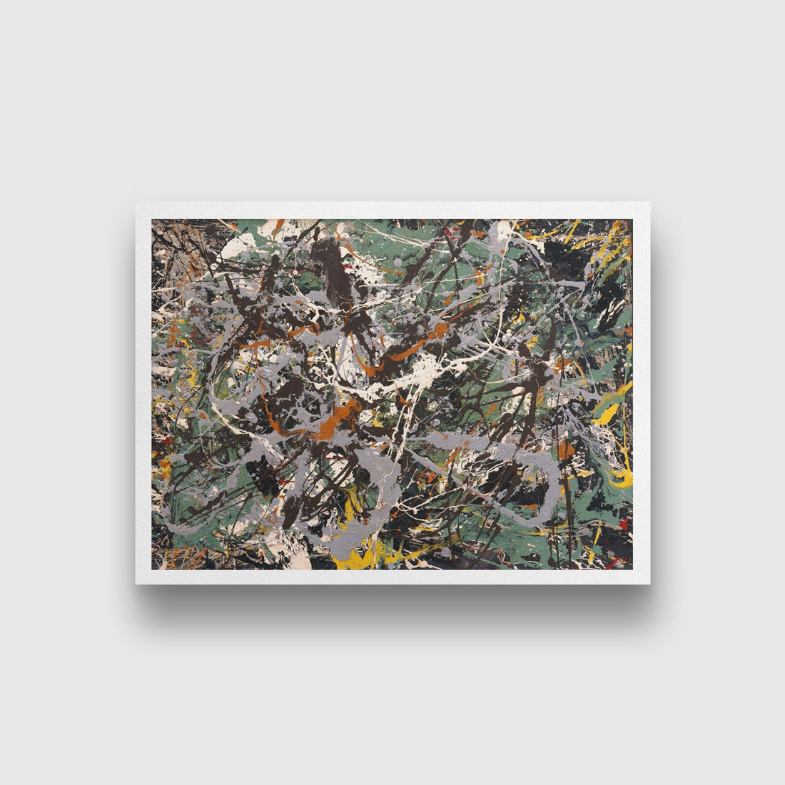 Green Silver-1949 Painting - Meri Deewar 4 : 3 Horizontal Premium Wall Art Canvas by MeriDeewar