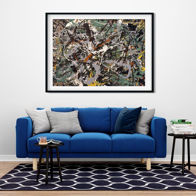Green Silver-1949 Painting - Meri Deewar 4 : 3 Horizontal Premium Wall Art Canvas by MeriDeewar