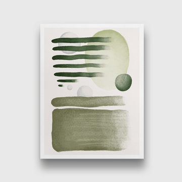 Grey green abstract Painting 3 : 4 Vertical Premium Wall Art Canvas by MeriDeewar