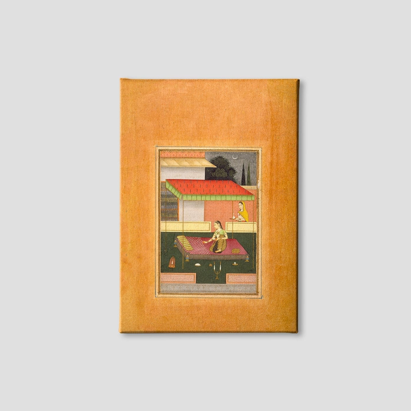 Gunakali Ragini, the Fifth Wife of Malkos Raga, Folio from a Ragamala (Garland of Melodies) Painting - Meri Deewar 2 : 3 Vertical Premium Wall Art Canvas by MeriDeewar