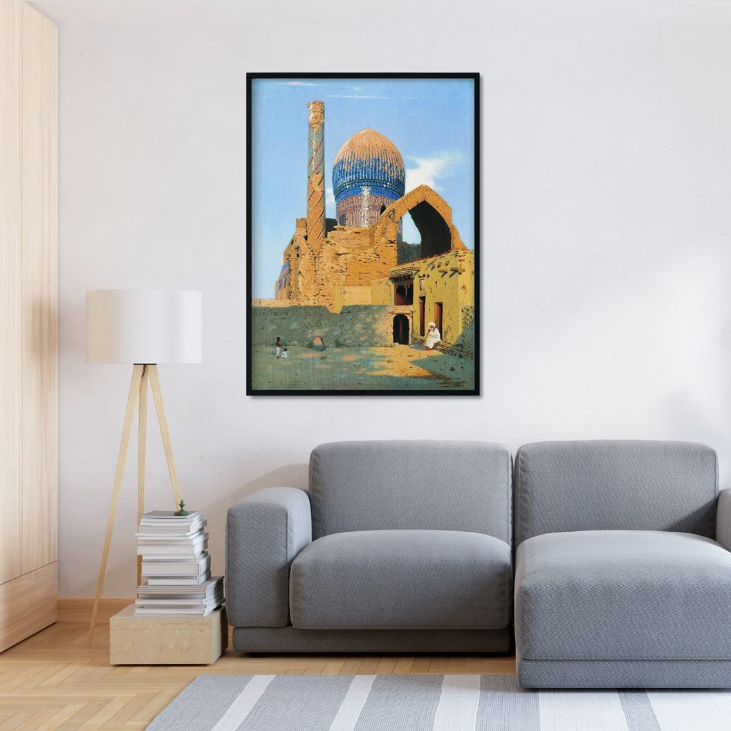Gur emir mausoleum samarkand Painting - Meri Deewar 3 : 4.2 Vertical Premium Wall Art Canvas by MeriDeewar