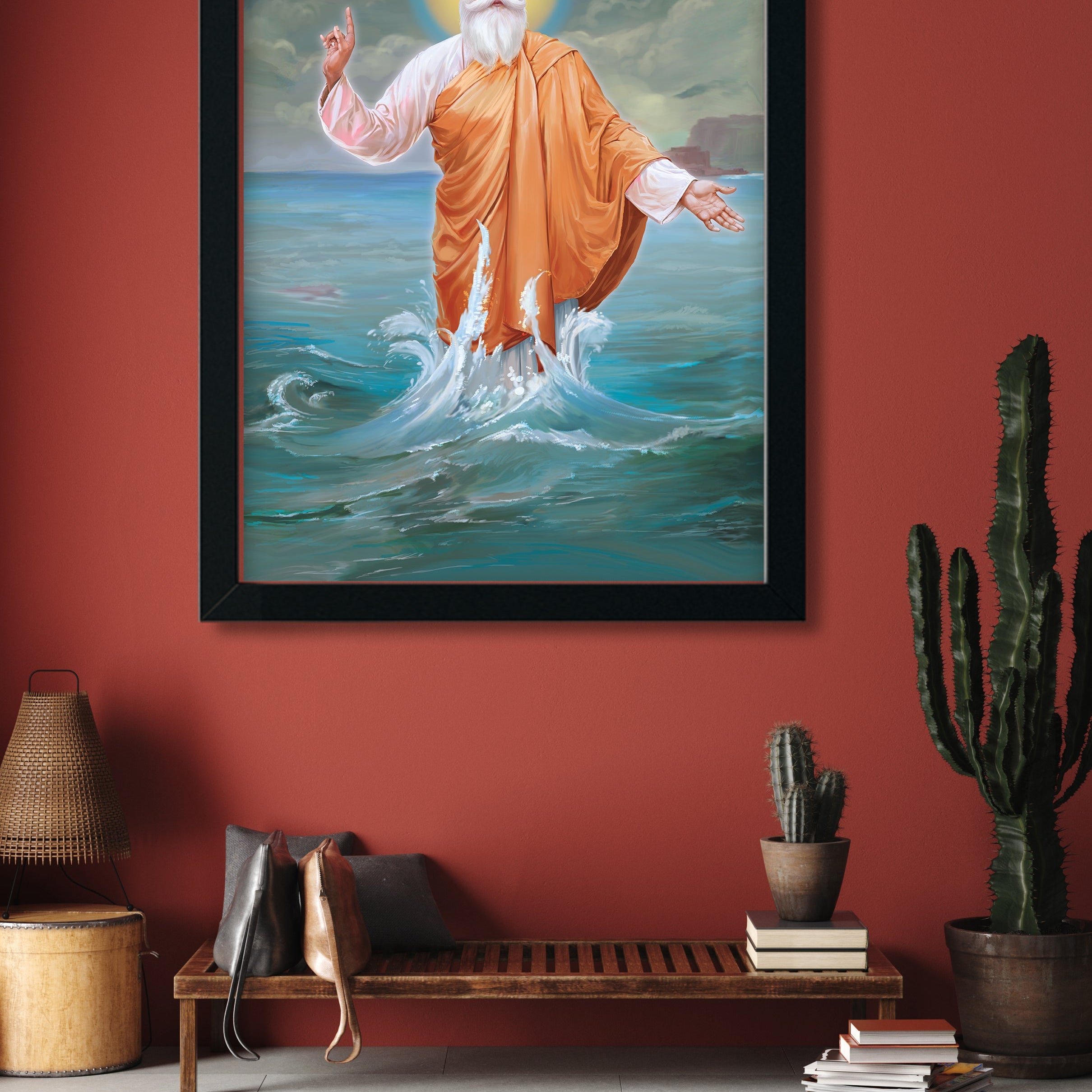 Guru Nanak Ji Painting 3 : 4.2 Vertical Premium Wall Art Canvas by MeriDeewar
