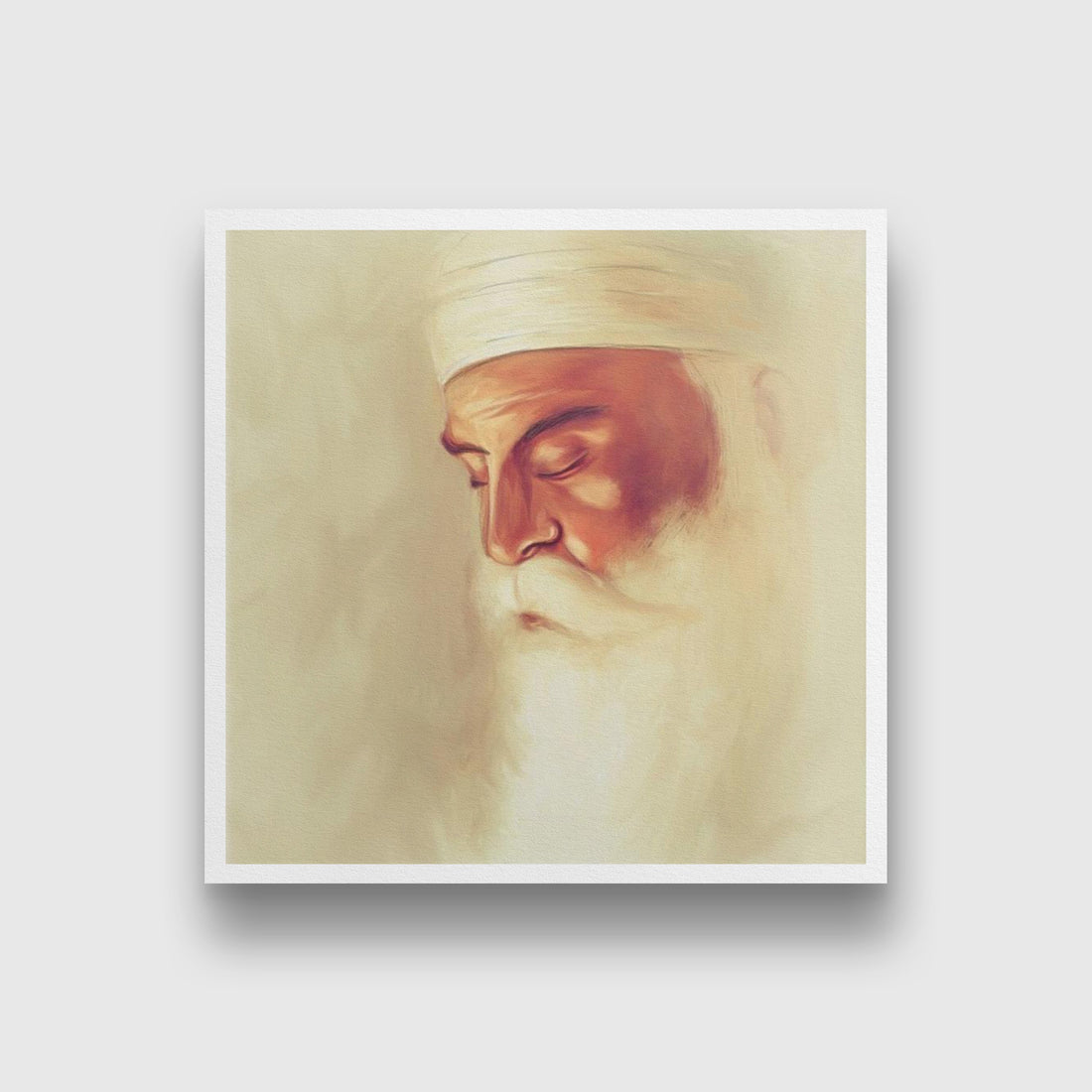 Gurunanak ji  Artwork Painting - Meri Deewar 1 : 1 Square Premium Wall Art Canvas by MeriDeewar
