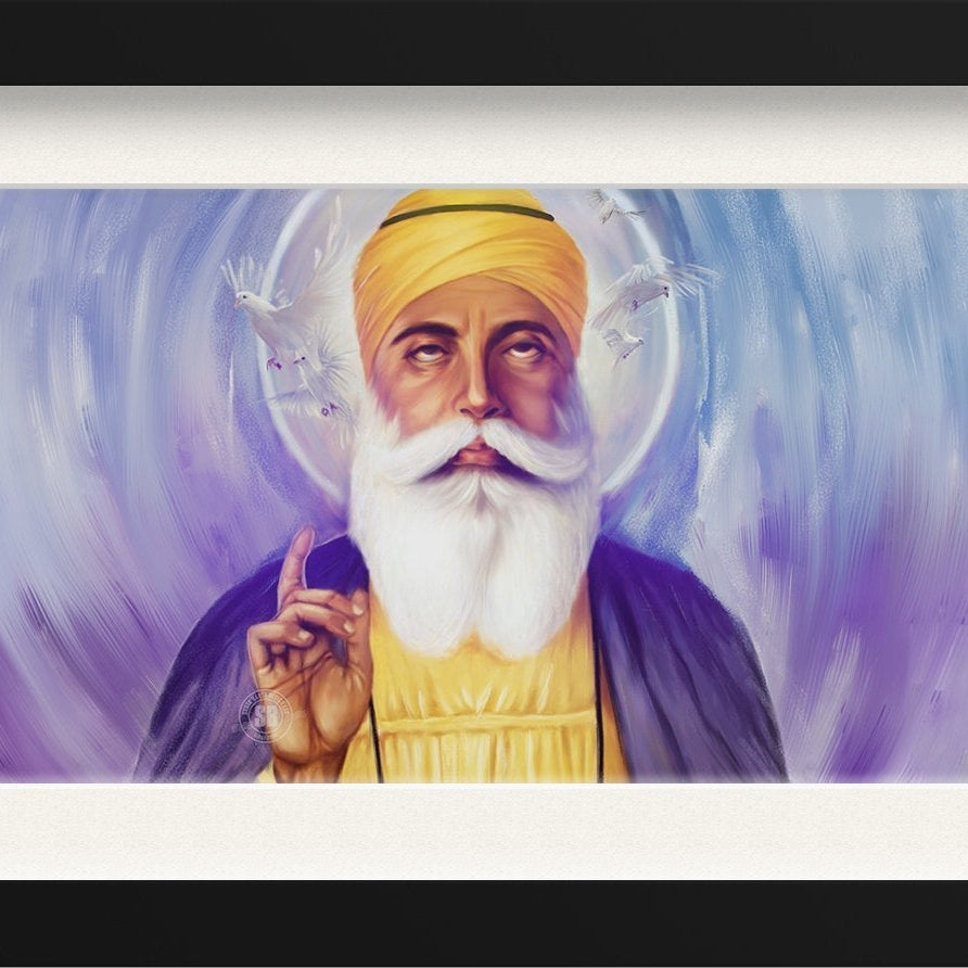Gurunanak Painting - Meri Deewar 3 : 2 Horizontal Premium Wall Art Canvas by MeriDeewar