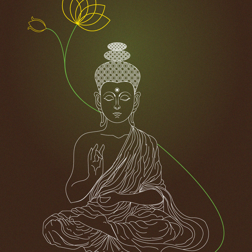 Gutam budhha painting 3 : 4.2 Vertical Premium Wall Art Canvas by MeriDeewar