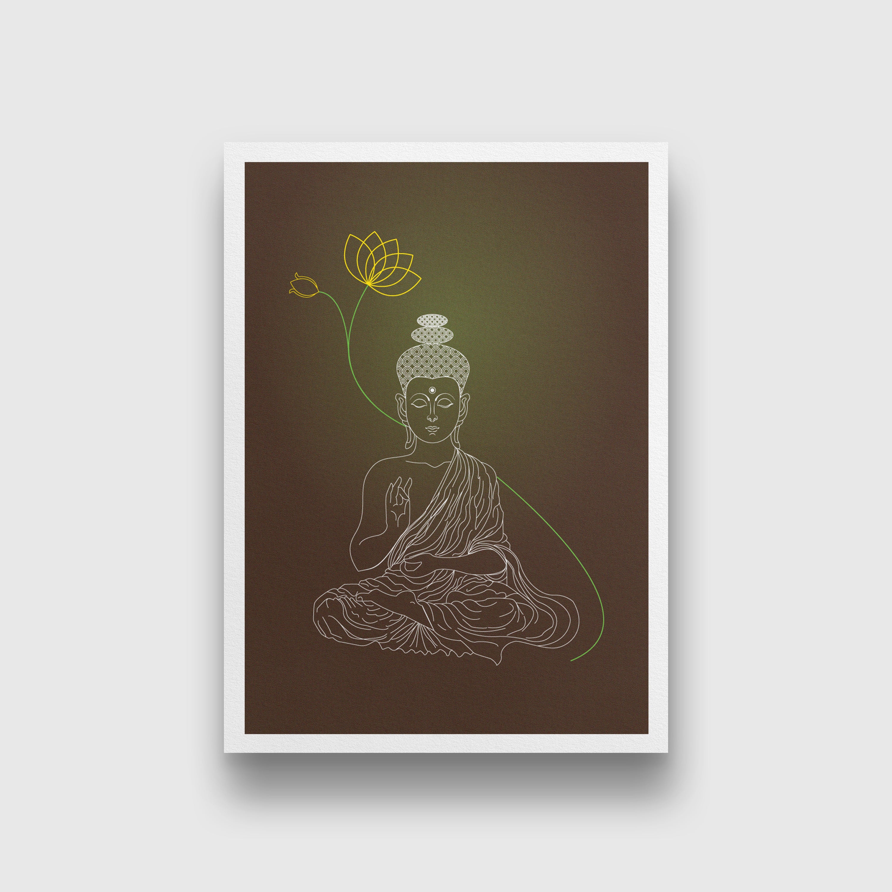 Gutam budhha painting 3 : 4.2 Vertical Premium Wall Art Canvas by MeriDeewar