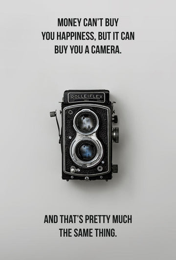 happiness is a camera poster Poster A3 / Poster Premium Wall Art Canvas by MeriDeewar
