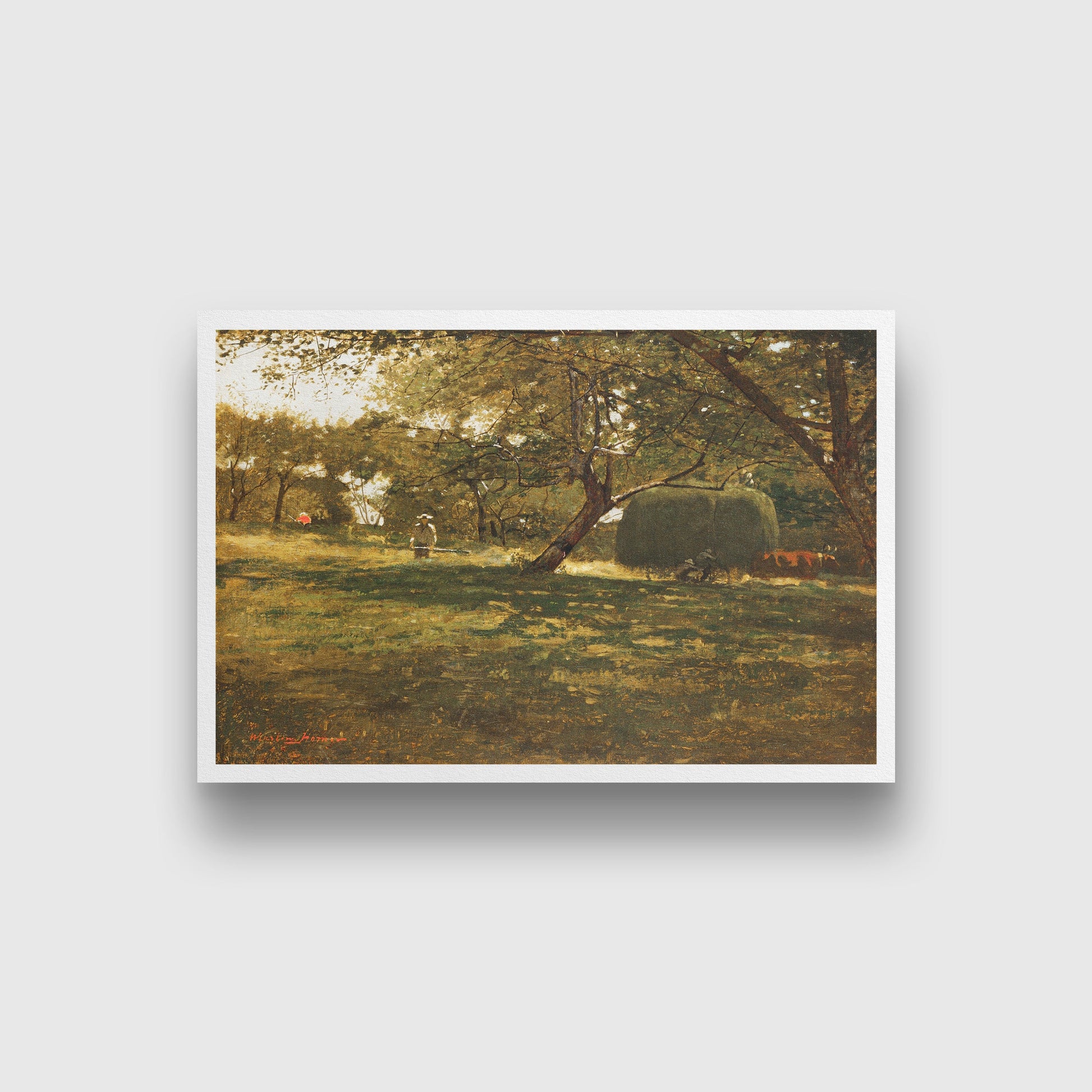 Harvest Scene painting - Meri Deewar 3 : 2 Horizontal Premium Wall Art Canvas by MeriDeewar