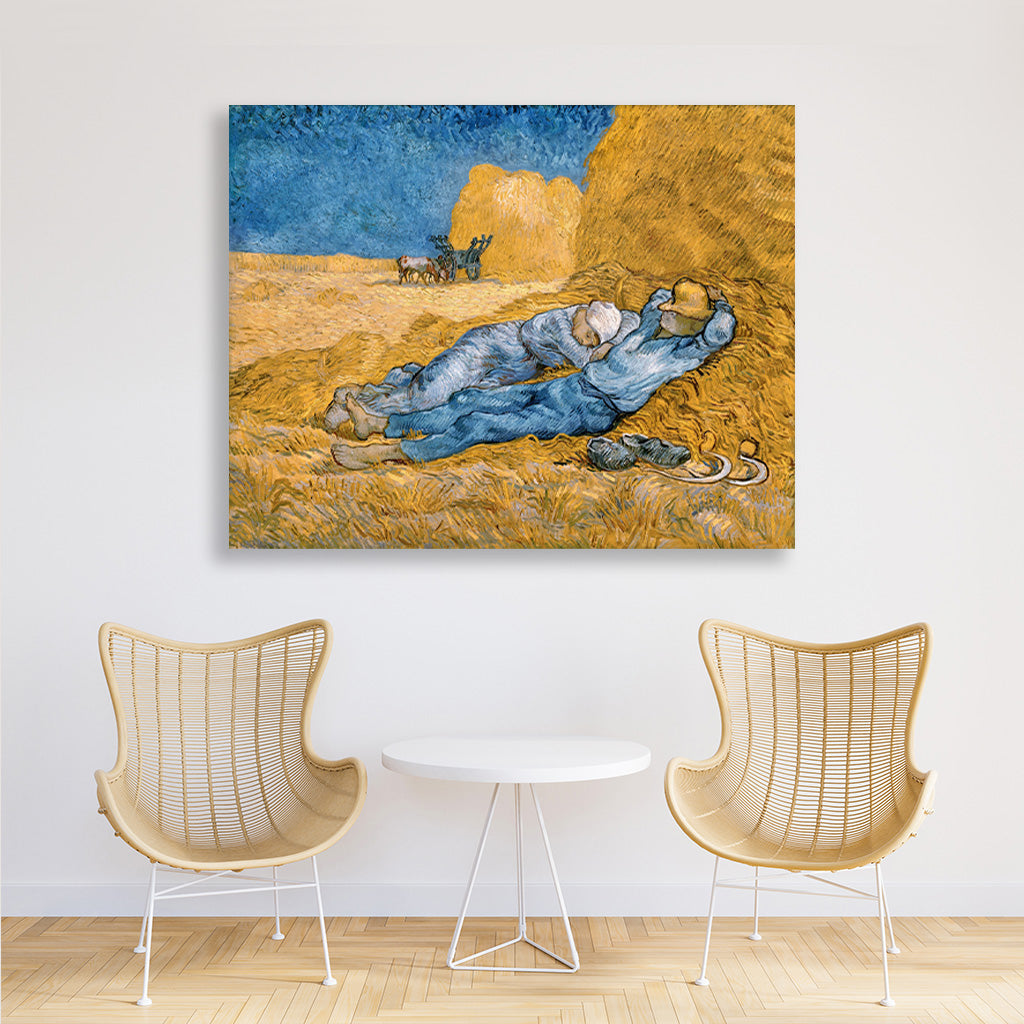 he Siesta (1890) famous painting 5 : 4 Horizontal Premium Wall Art Canvas by MeriDeewar