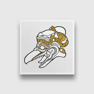 Head of Garuda Reijer Stolk Painting - Meri Deewar 1 : 1 Square Premium Wall Art Canvas by MeriDeewar