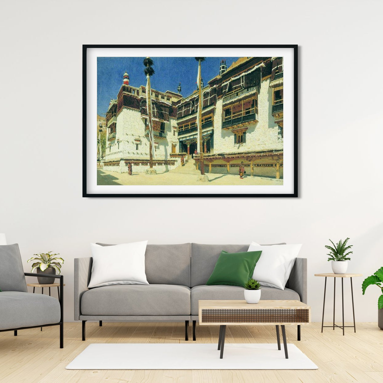hemis monastery in ladakh Painting - Meri Deewar 3 : 2 Horizontal Premium Wall Art Canvas by MeriDeewar