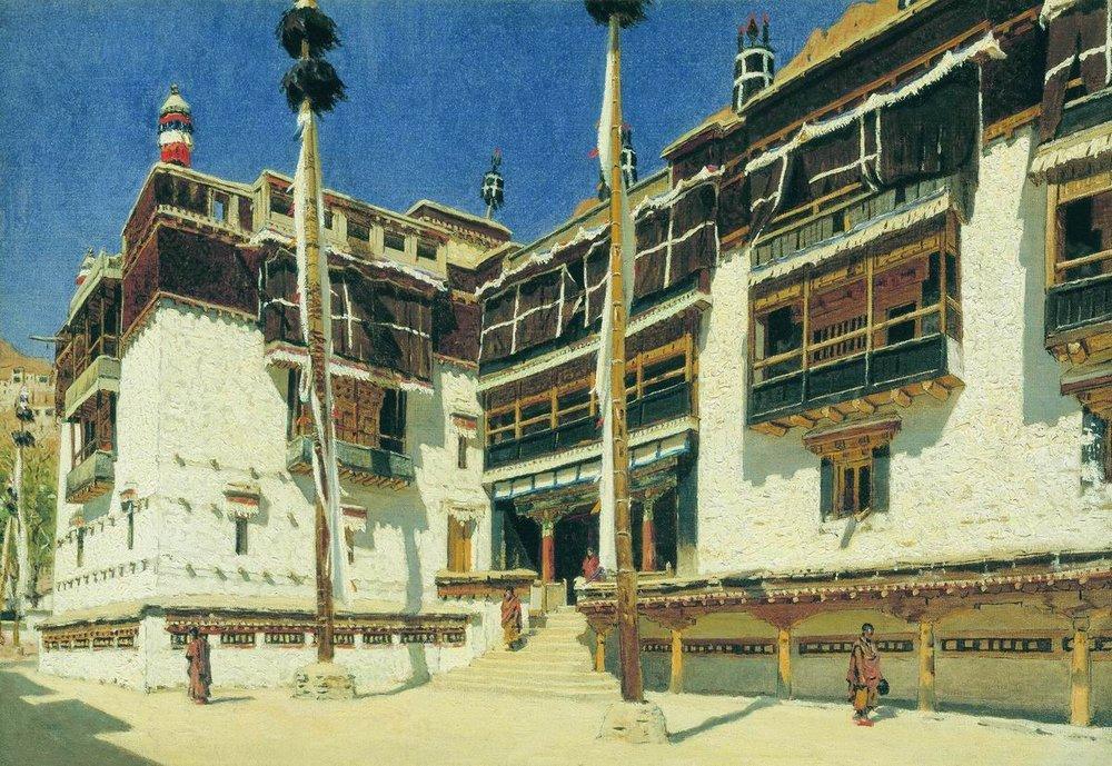hemis monastery in ladakh Painting - Meri Deewar - MeriDeewar