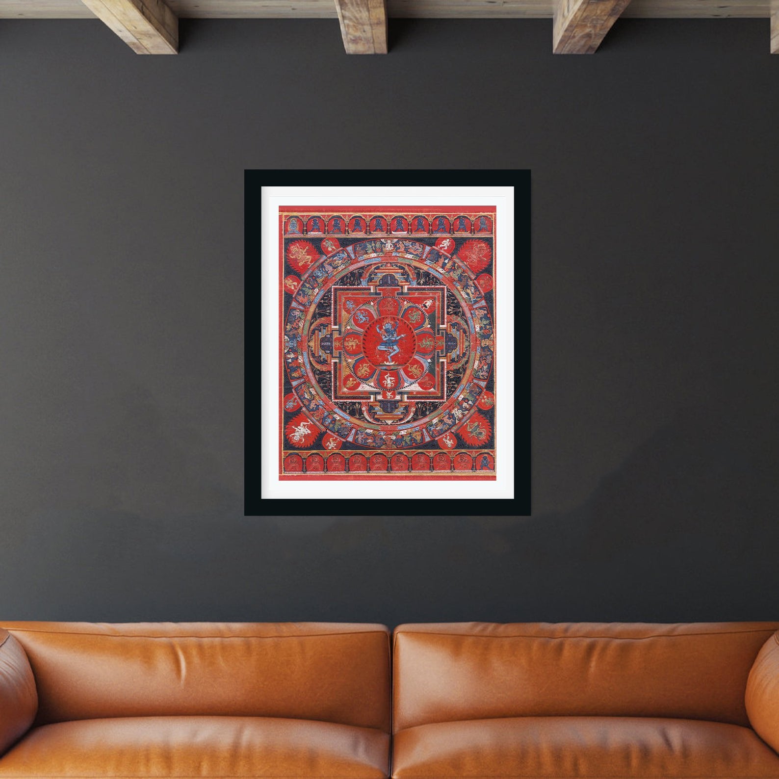 Hevajra Mandala Painting 4 :5 Vertical Premium Wall Art Canvas by MeriDeewar