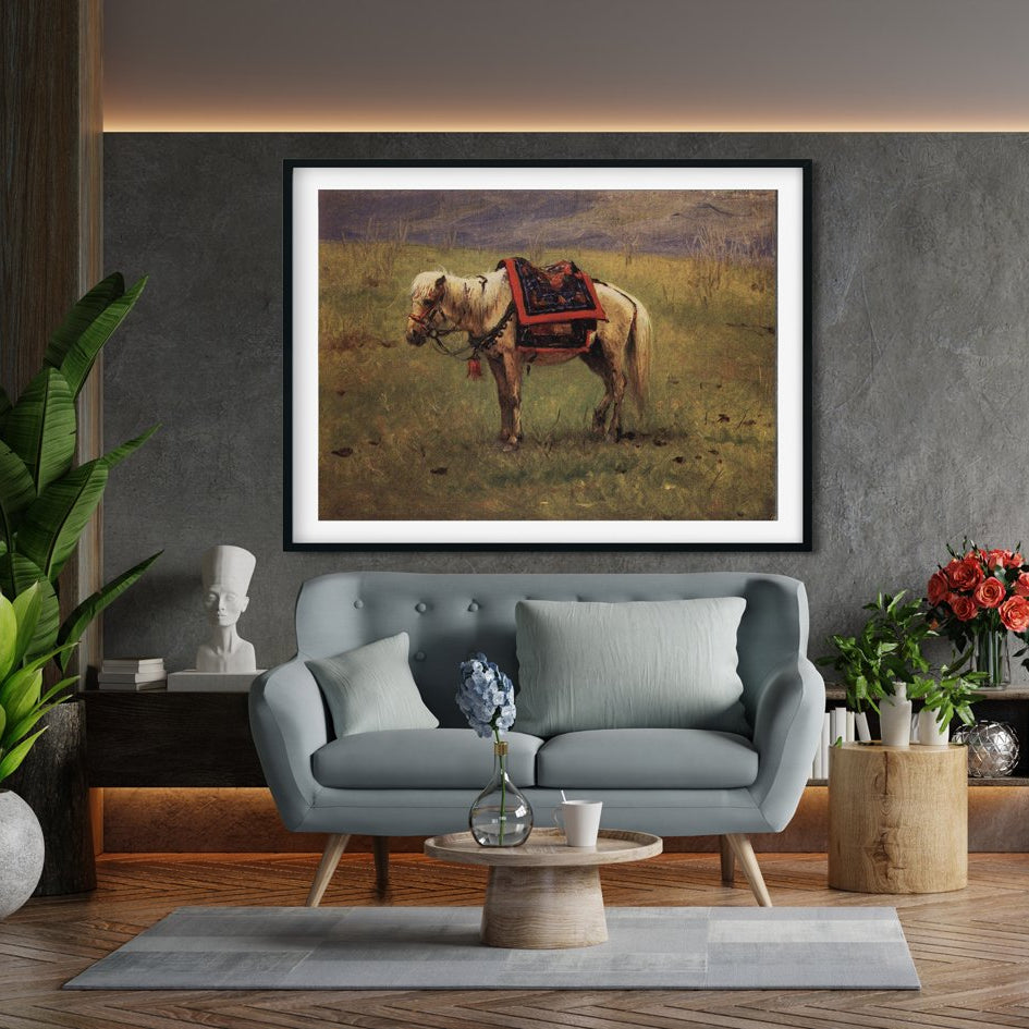 Himalayan ponies Painting - Meri Deewar 4 : 3 Horizontal Premium Wall Art Canvas by MeriDeewar