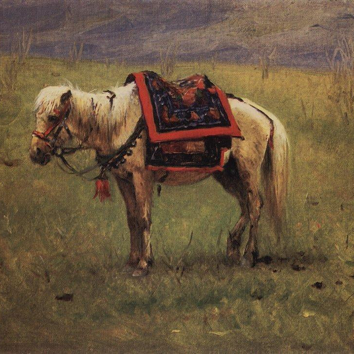 Himalayan ponies Painting - Meri Deewar 4 : 3 Horizontal Premium Wall Art Canvas by MeriDeewar