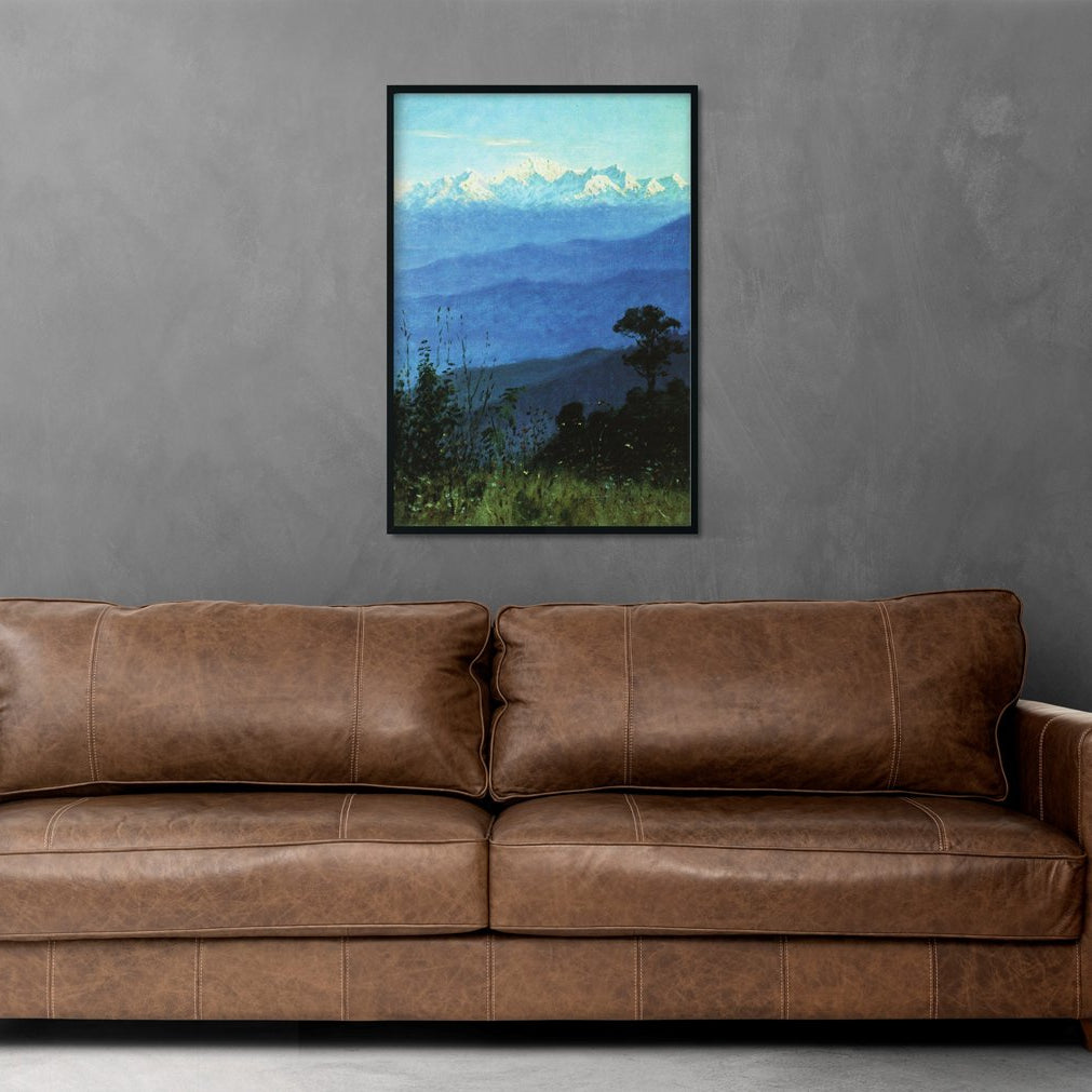 Himalayas in the evening Painting - Meri Deewar 2 : 3 Vertical Premium Wall Art Canvas by MeriDeewar
