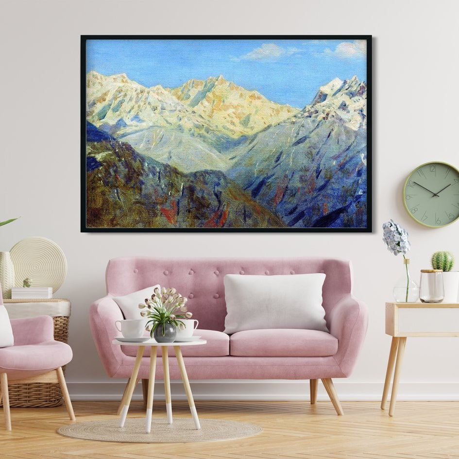 himalayas the main peak Painting - Meri Deewar 3 : 2 Horizontal Premium Wall Art Canvas by MeriDeewar