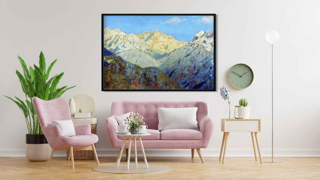 himalayas the main peak Painting - Meri Deewar 3 : 2 Horizontal Premium Wall Art Canvas by MeriDeewar