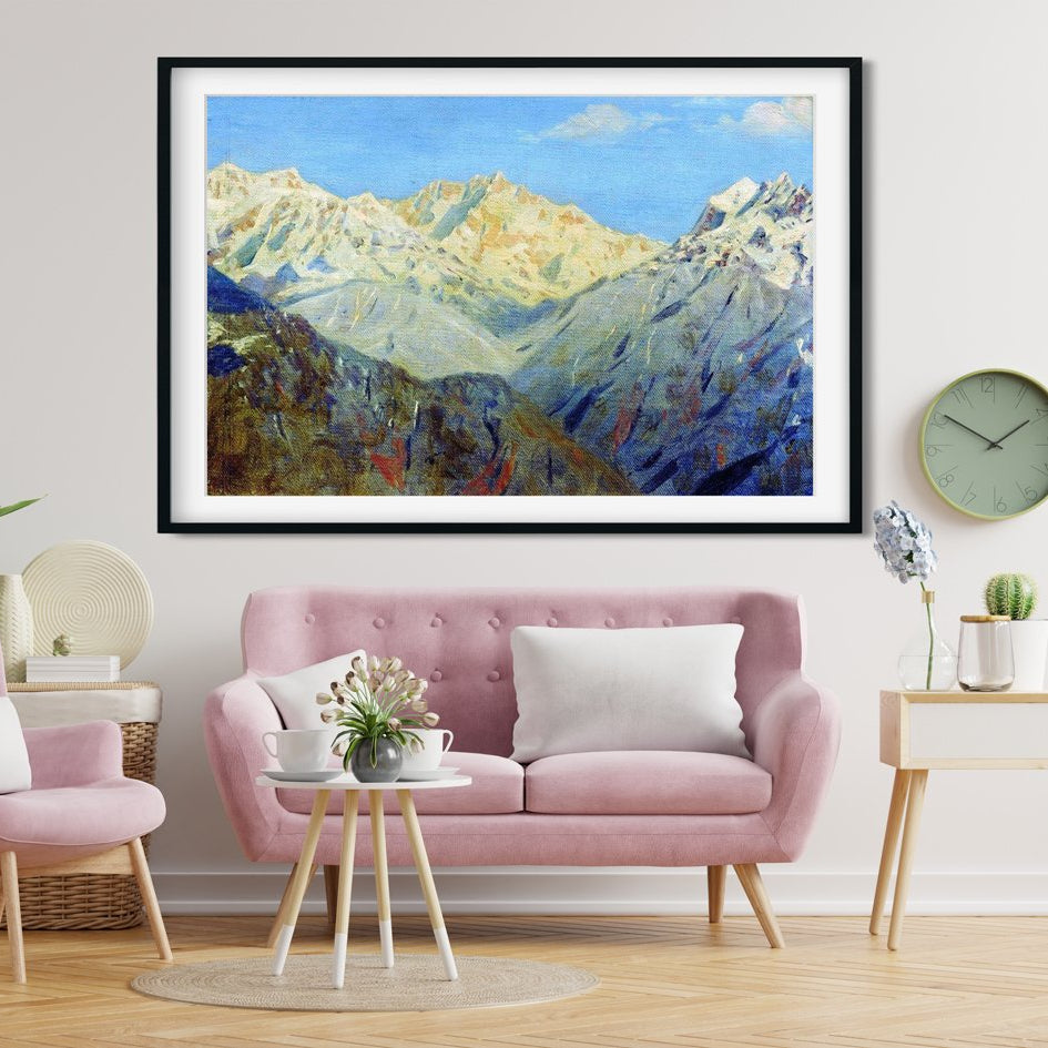 himalayas the main peak Painting - Meri Deewar 3 : 2 Horizontal Premium Wall Art Canvas by MeriDeewar
