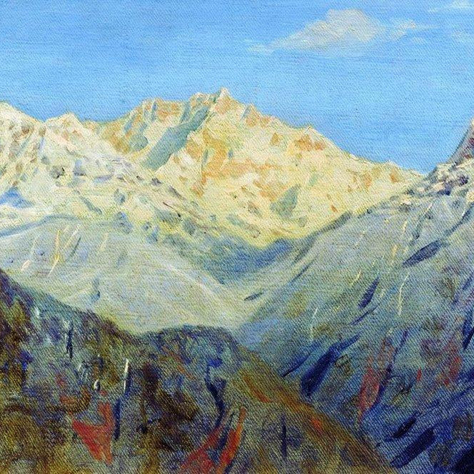 himalayas the main peak Painting - Meri Deewar 3 : 2 Horizontal Premium Wall Art Canvas by MeriDeewar