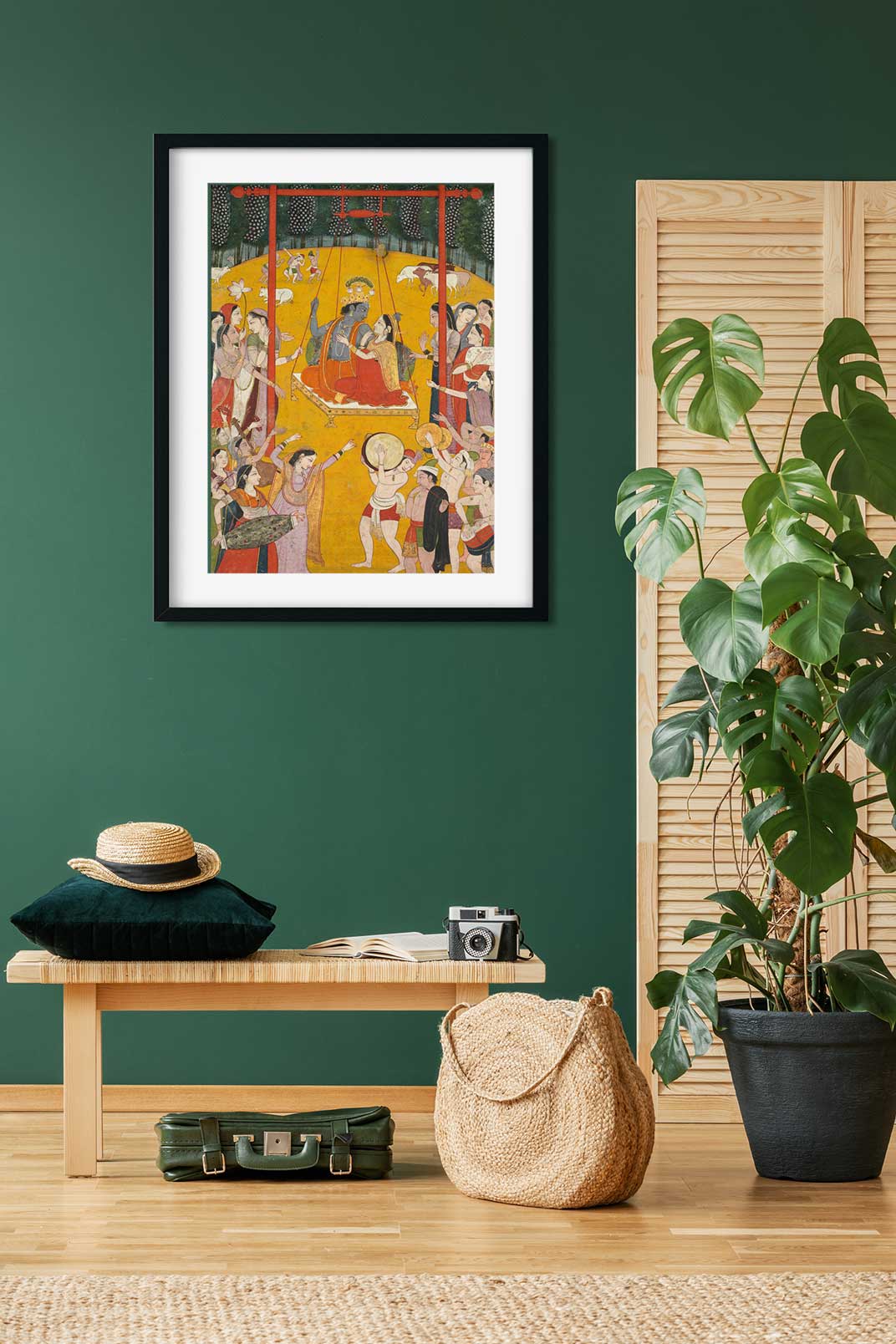 Hindola Raga Painting 3 : 4 Vertical Premium Wall Art Canvas by MeriDeewar