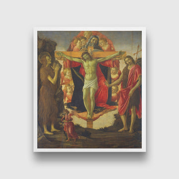 Holy Trinity Painting - Meri Deewar 1 : 1 Square Premium Wall Art Canvas by MeriDeewar
