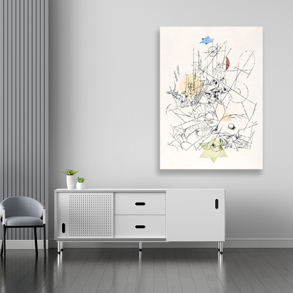 Hope and Destruction painting - Meri Deewar 2 : 3 Vertical Premium Wall Art Canvas by MeriDeewar