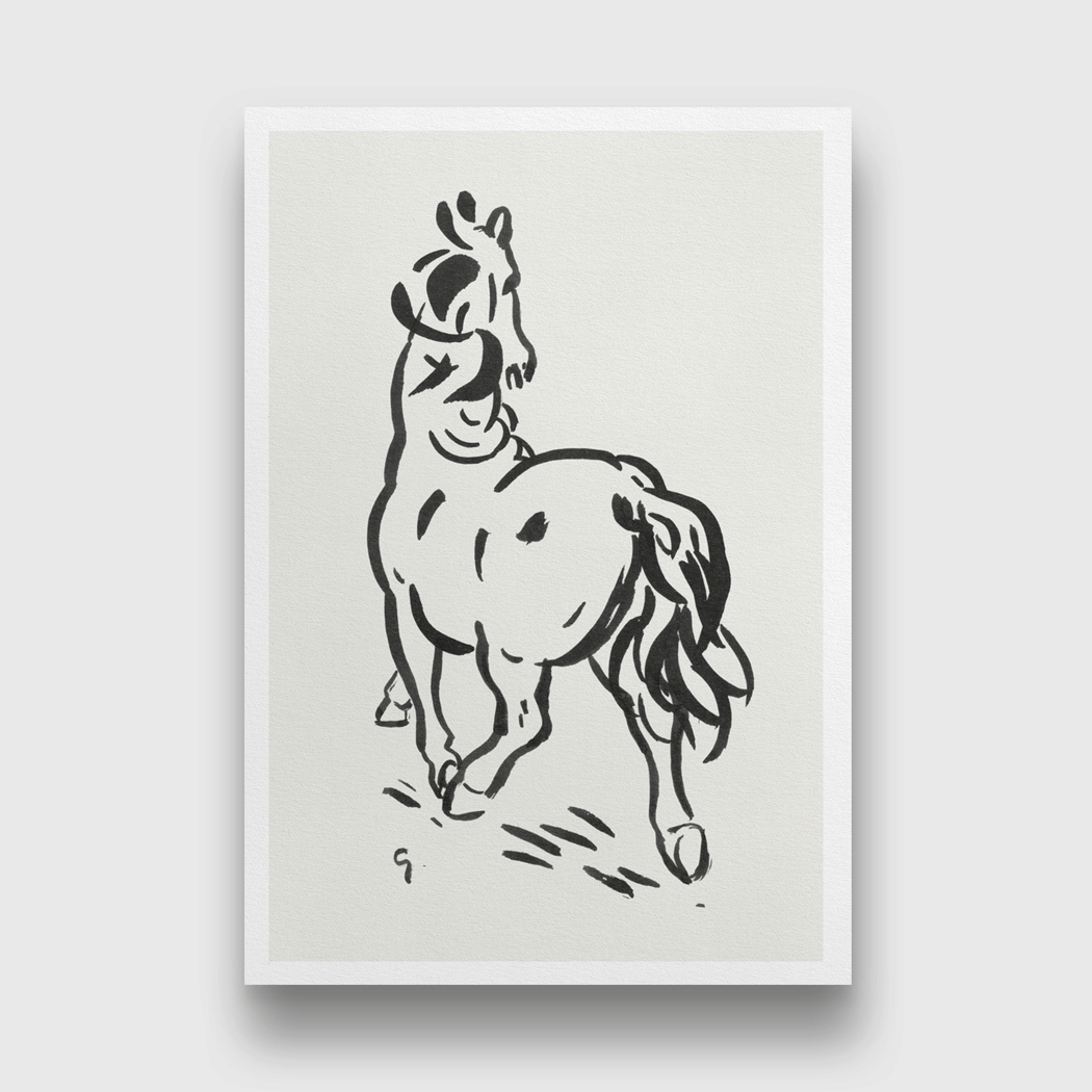 Horse Painting 2 : 3 Vertical Premium Wall Art Canvas by MeriDeewar