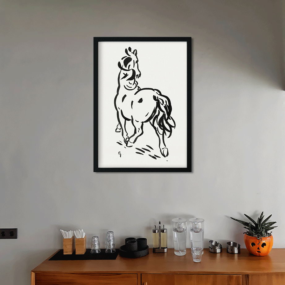 Horse Painting 2 : 3 Vertical Premium Wall Art Canvas by MeriDeewar