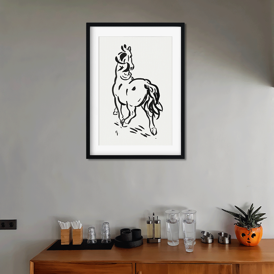 Horse Painting 2 : 3 Vertical Premium Wall Art Canvas by MeriDeewar