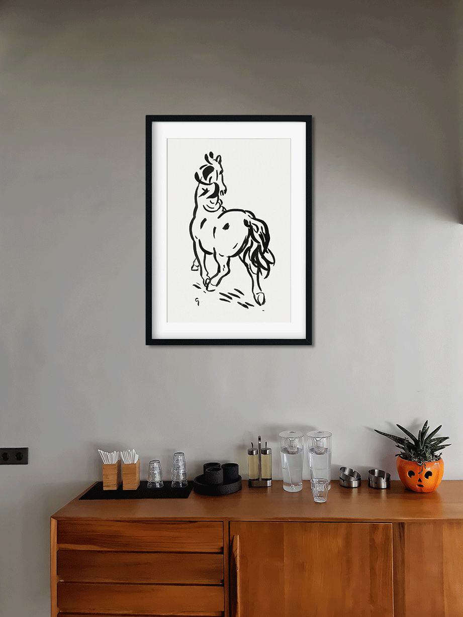Horse Painting 2 : 3 Vertical Premium Wall Art Canvas by MeriDeewar