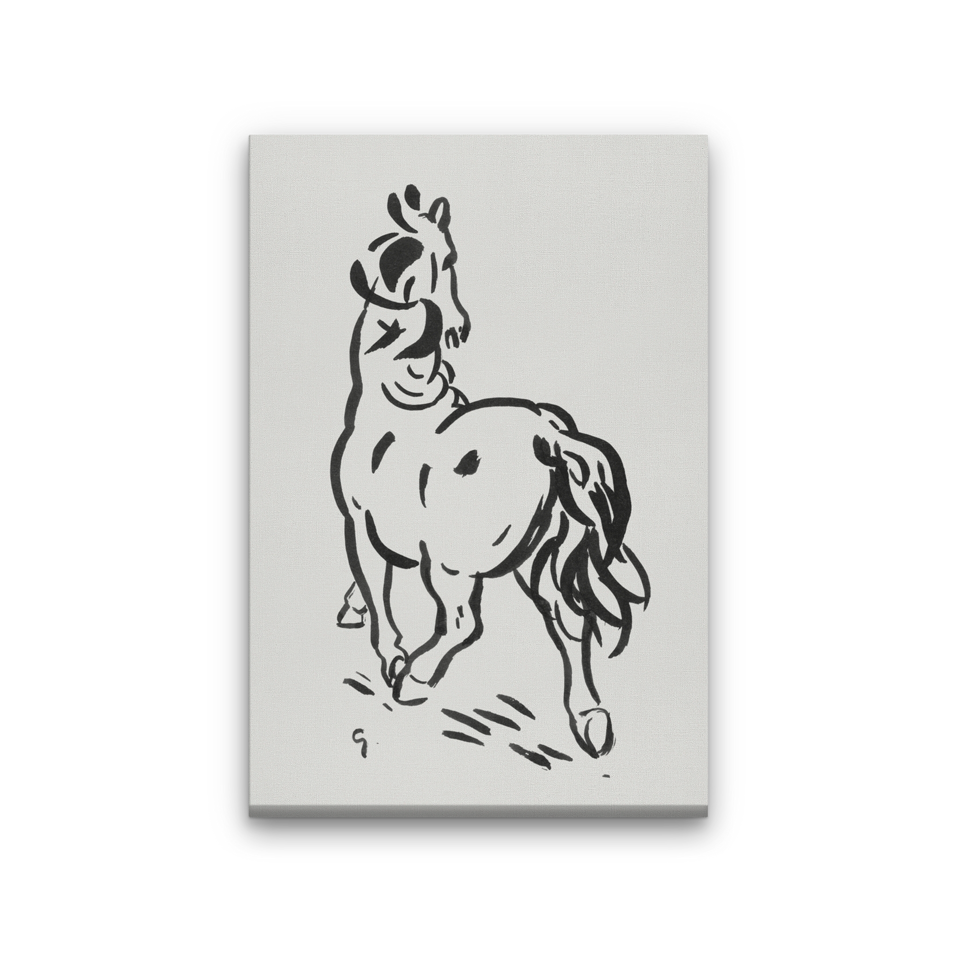 Horse Painting 2 : 3 Vertical Premium Wall Art Canvas by MeriDeewar