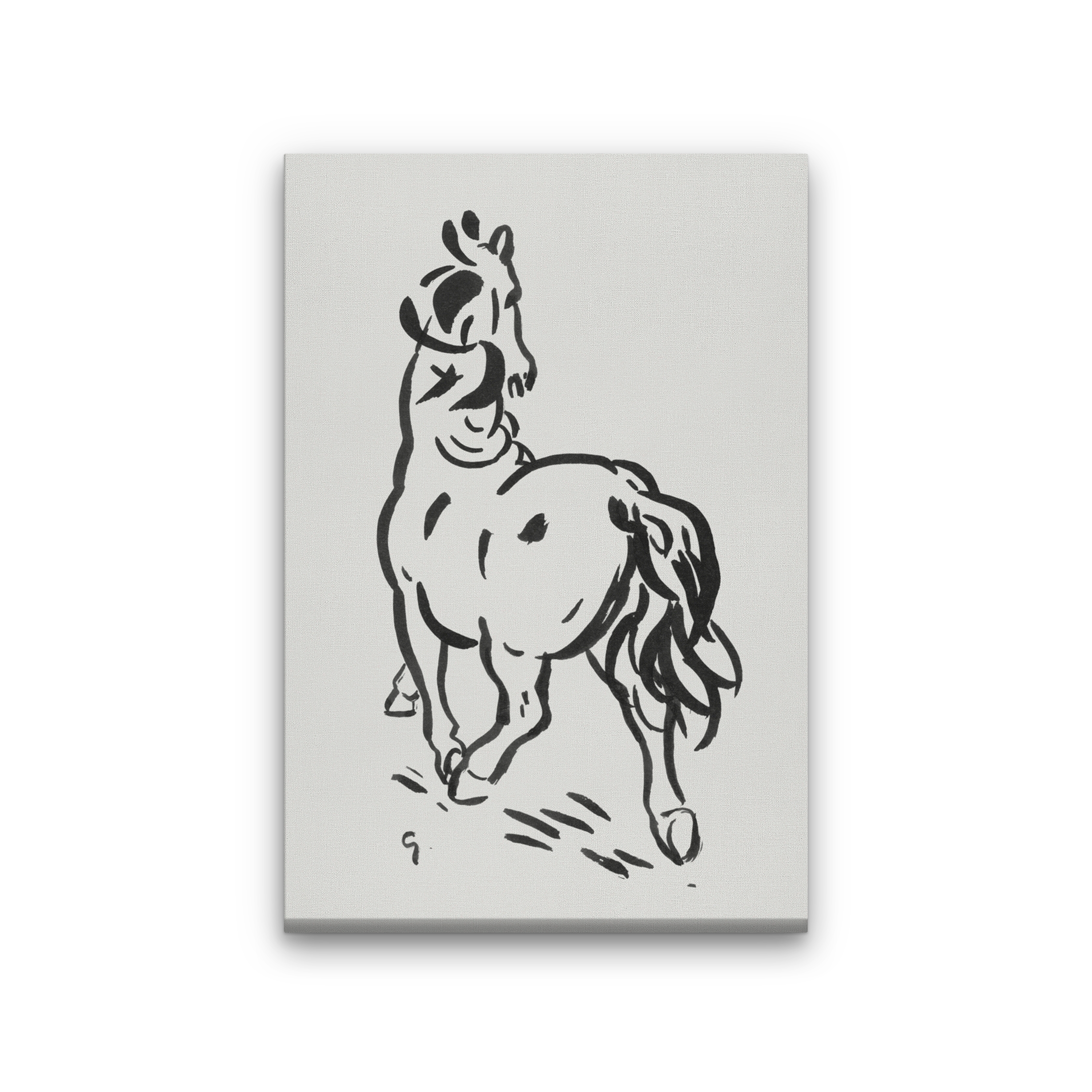 Horse Painting 2 : 3 Vertical Premium Wall Art Canvas by MeriDeewar