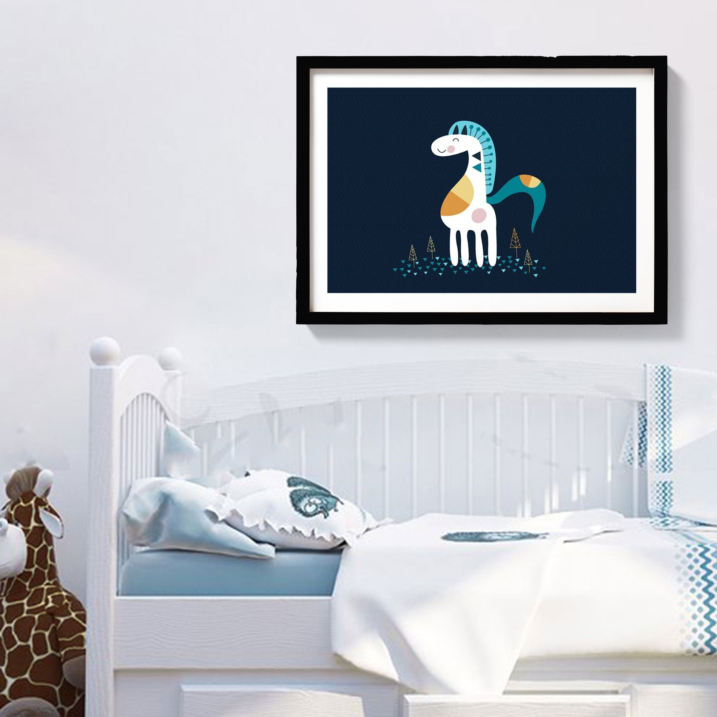 Horse Pond Painting - Meri Deewar 3 : 2 Horizontal Premium Wall Art Canvas by MeriDeewar