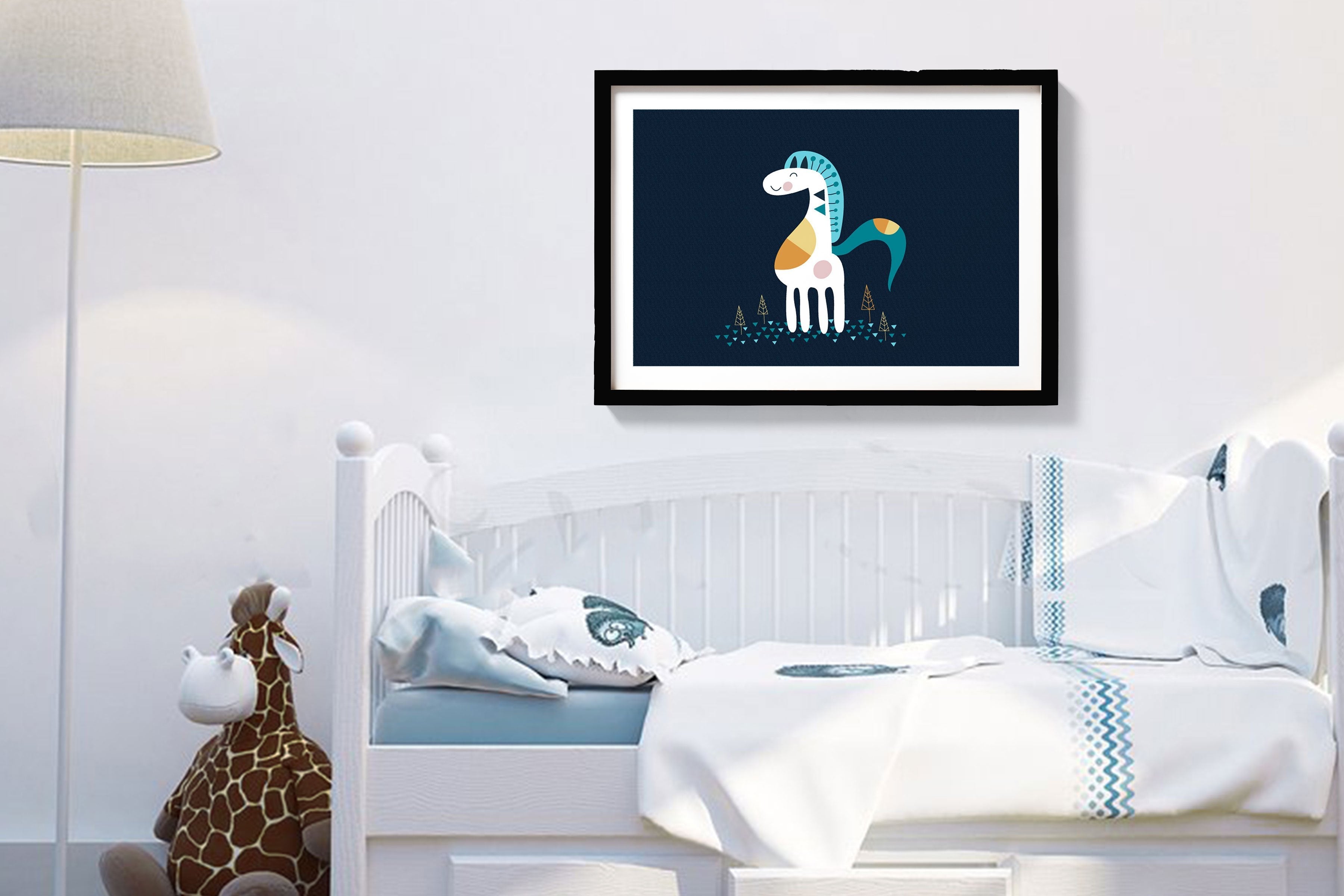 Horse Pond Painting - Meri Deewar 3 : 2 Horizontal Premium Wall Art Canvas by MeriDeewar