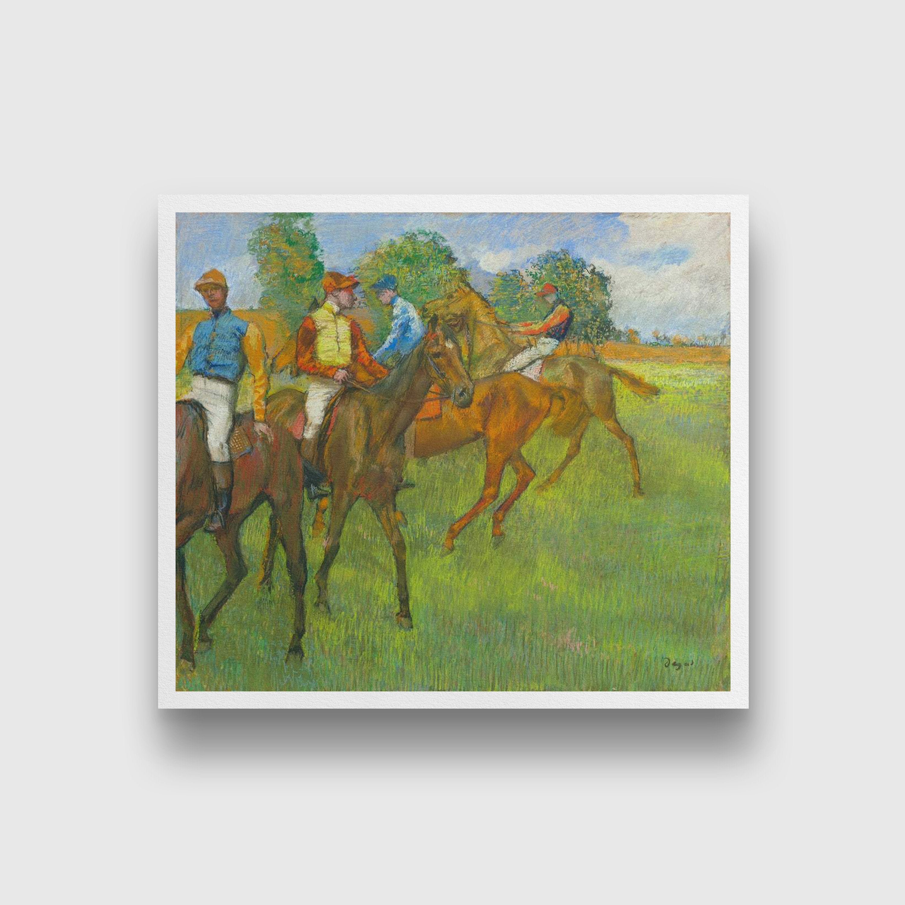 HorseRiding Painting - Meri Deewar 1 : 1 Square Premium Wall Art Canvas by MeriDeewar