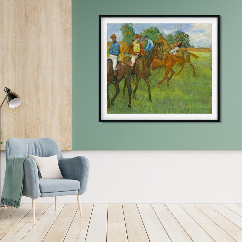 HorseRiding Painting - Meri Deewar 1 : 1 Square Premium Wall Art Canvas by MeriDeewar